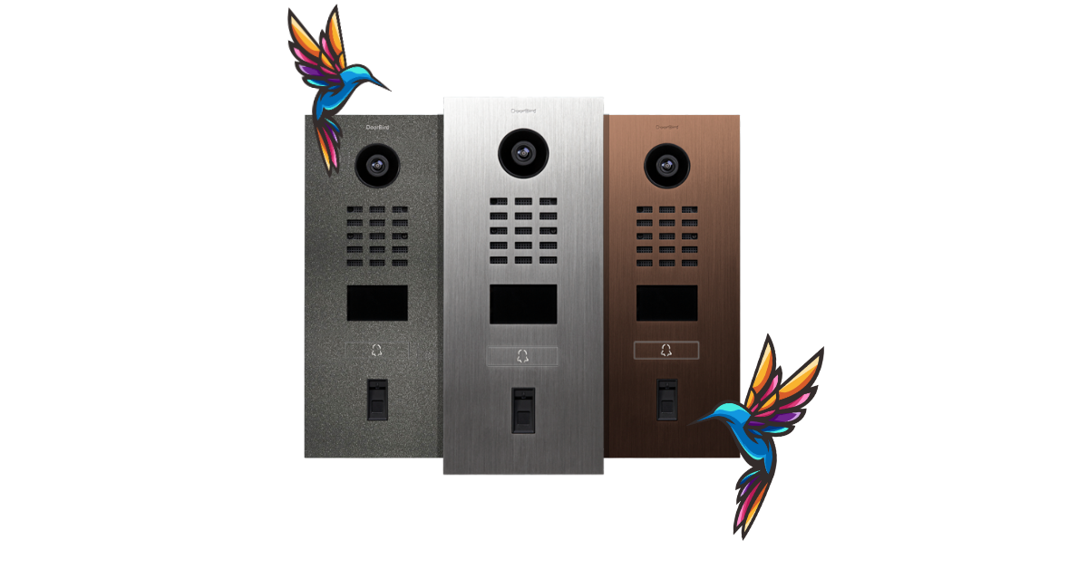 DoorBird video door stations in three finishes